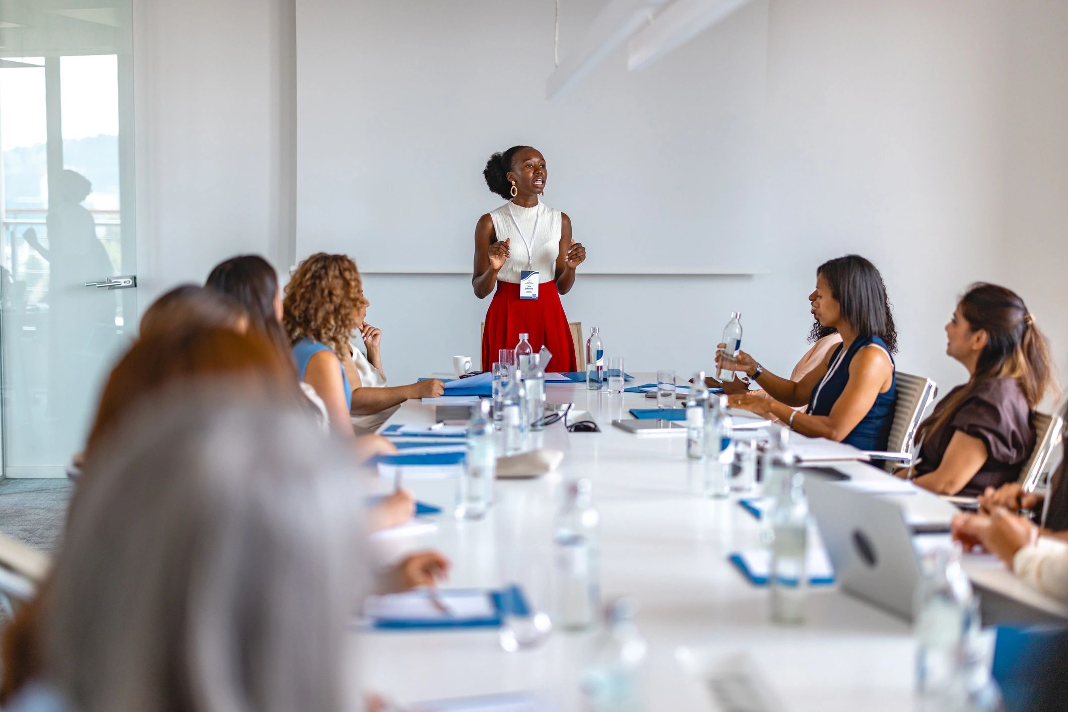 Business leaders meeting around a conference table